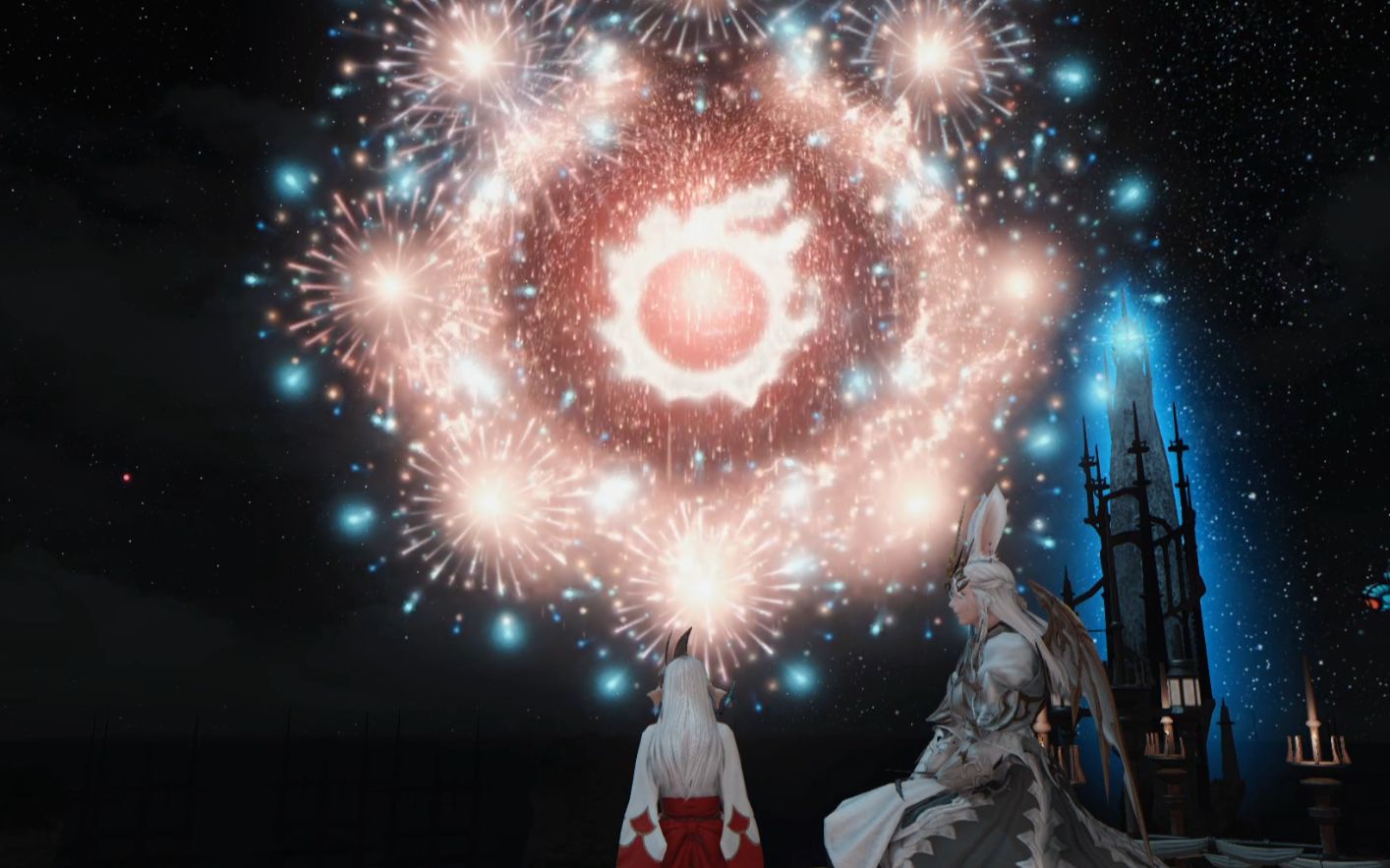 【ff14/纪念用】红莲节海都一整晚的烟花