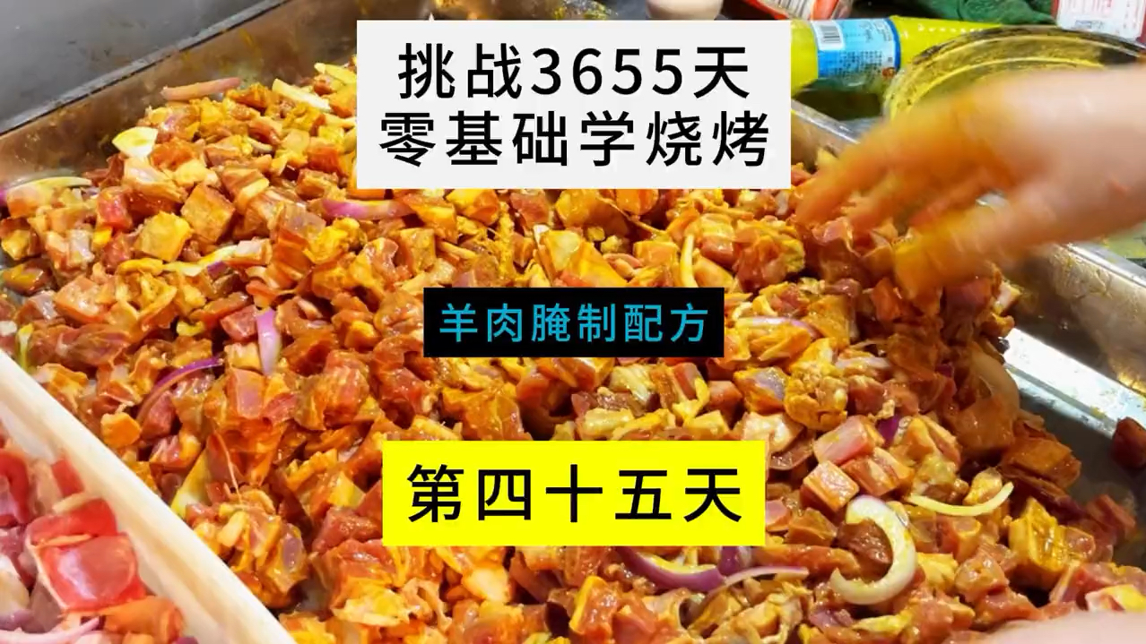 挑战365天:零基础学烧烤,第四十五天,羊肉腌制配方.