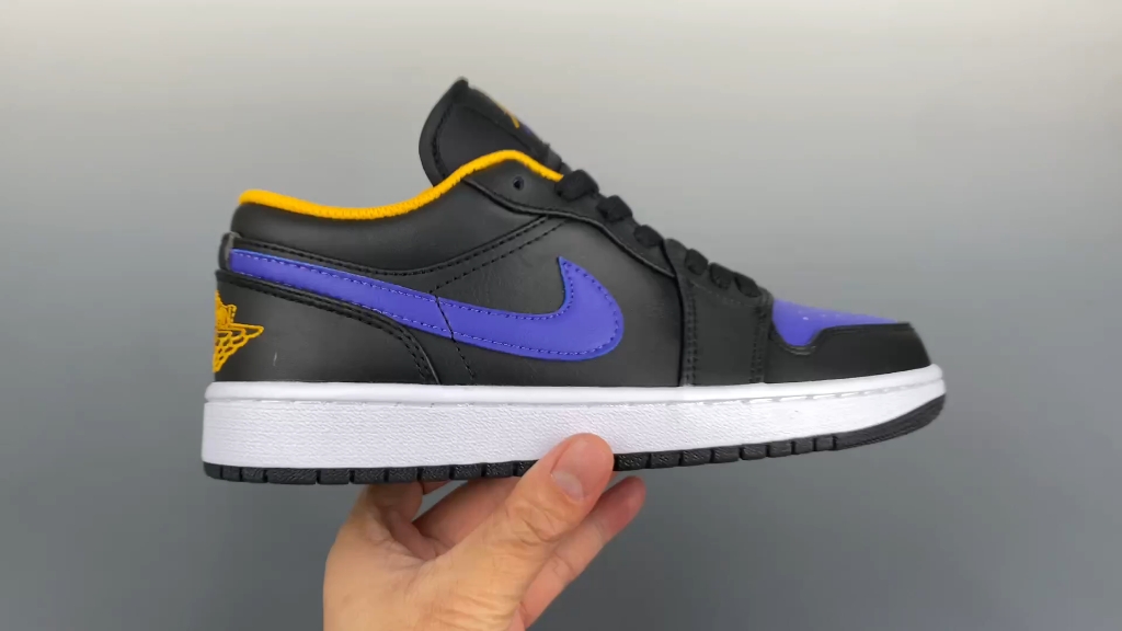 air jordan 1 low 黑紫黄脚趾aj1乔1低帮休闲板鞋 同步官方配色