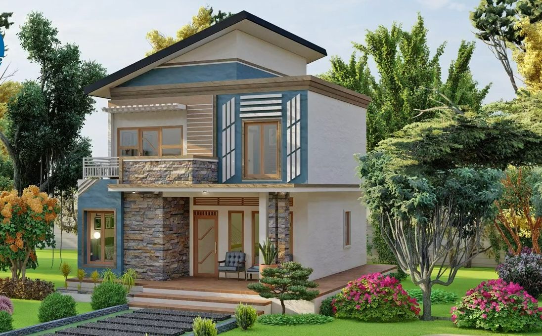 小房子的3居室设计方案二层别墅设计效果图【搬运】azura raisya