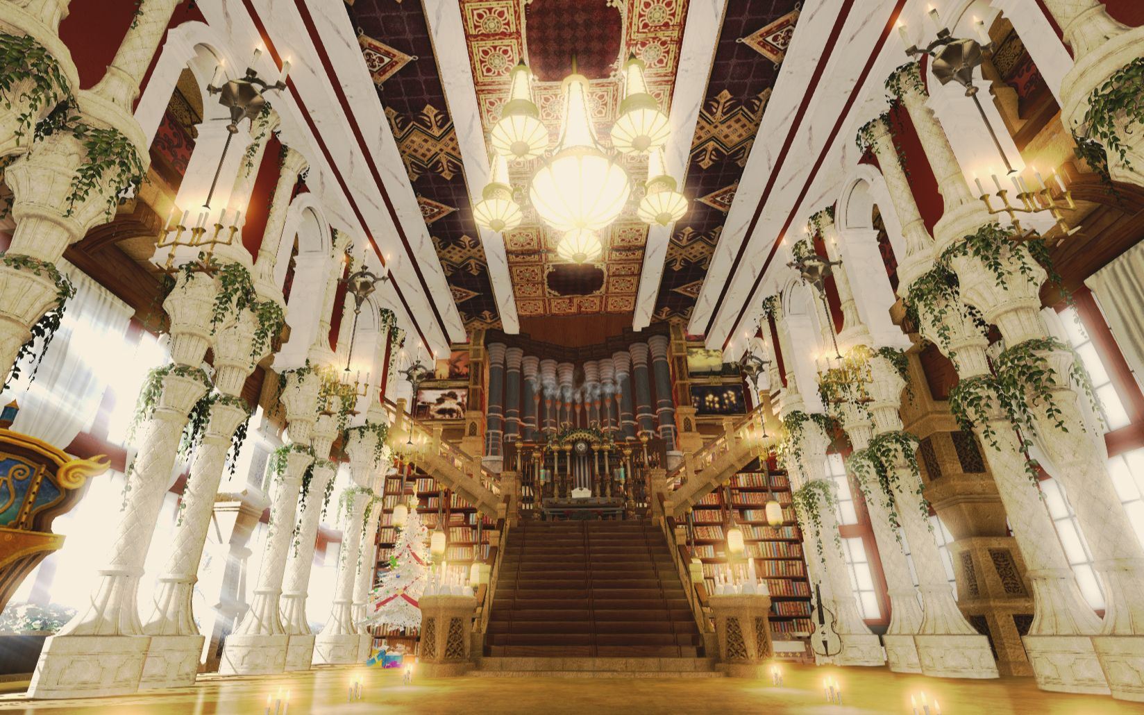 【ff14装修】凡尔赛宫加管风琴,圆一个中世纪贵族的梦.