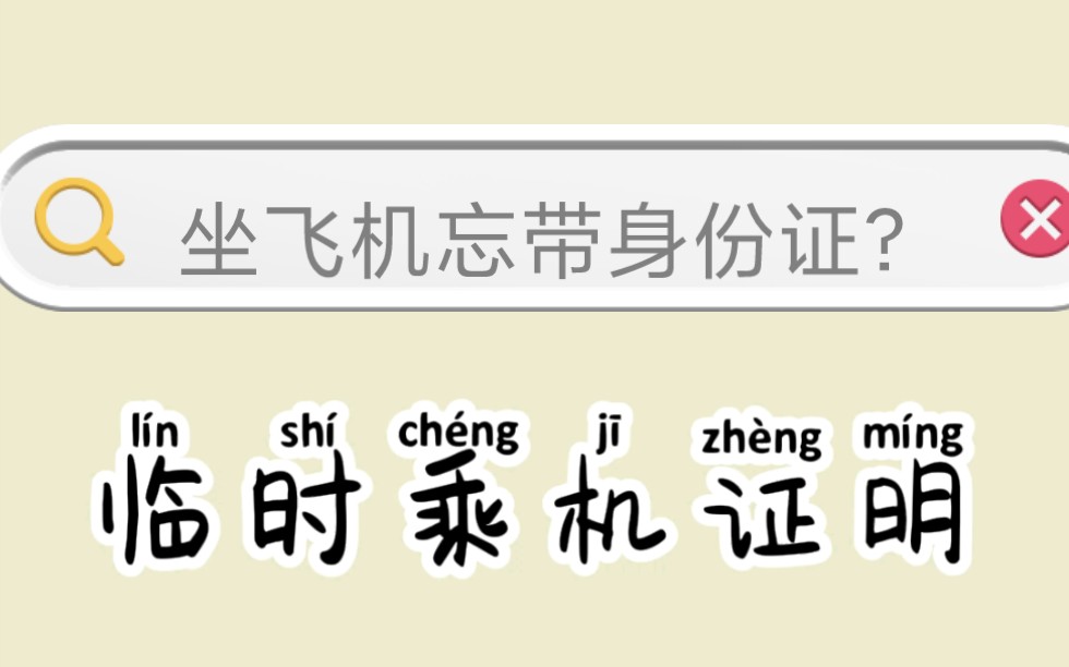 坐飞机忘带身份证怎么办? 教你快速办理乘机!!!哔哩哔哩bilibili