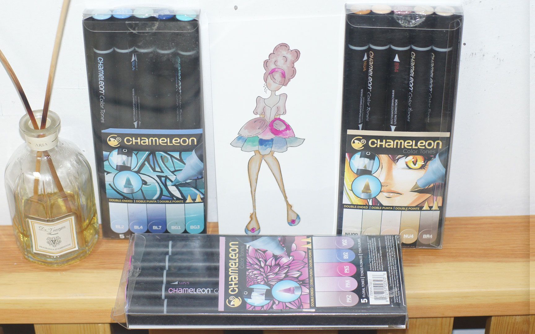 马克笔如何用chameleon渐变色马克笔上色少女图像