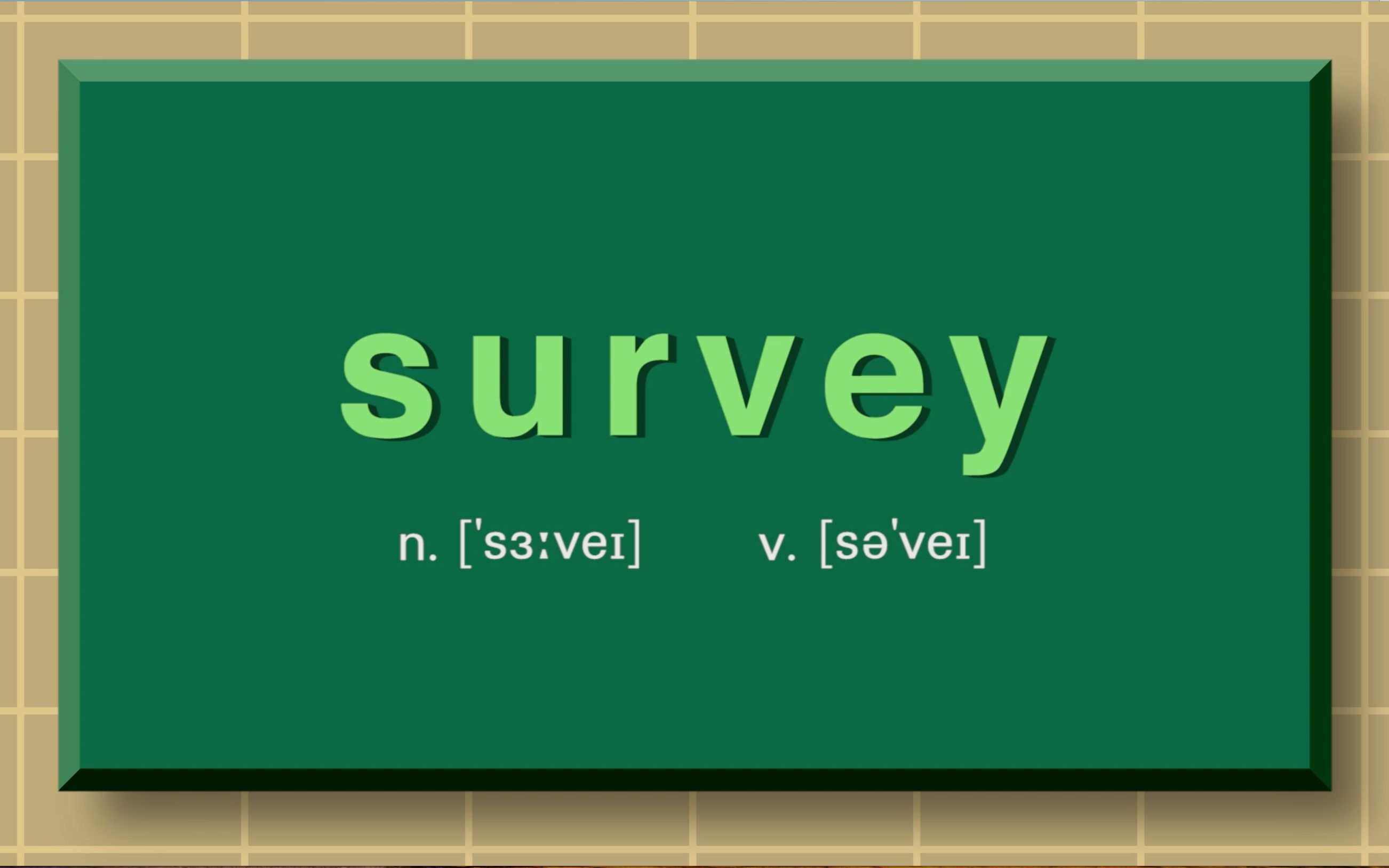 [图]高中1册1单元 survey 调查；勘测；概述