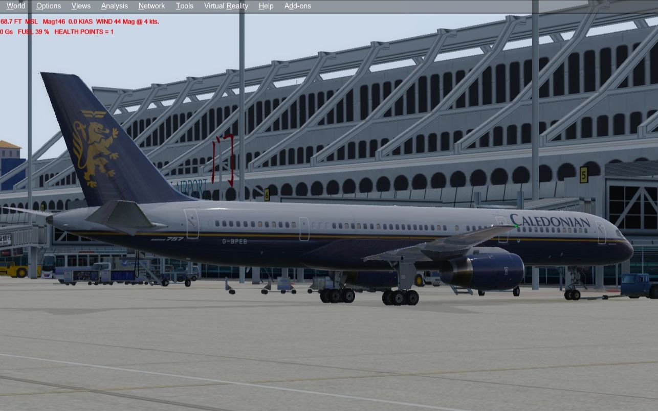 英国金狮航空b757-200扎实落地杭州萧山