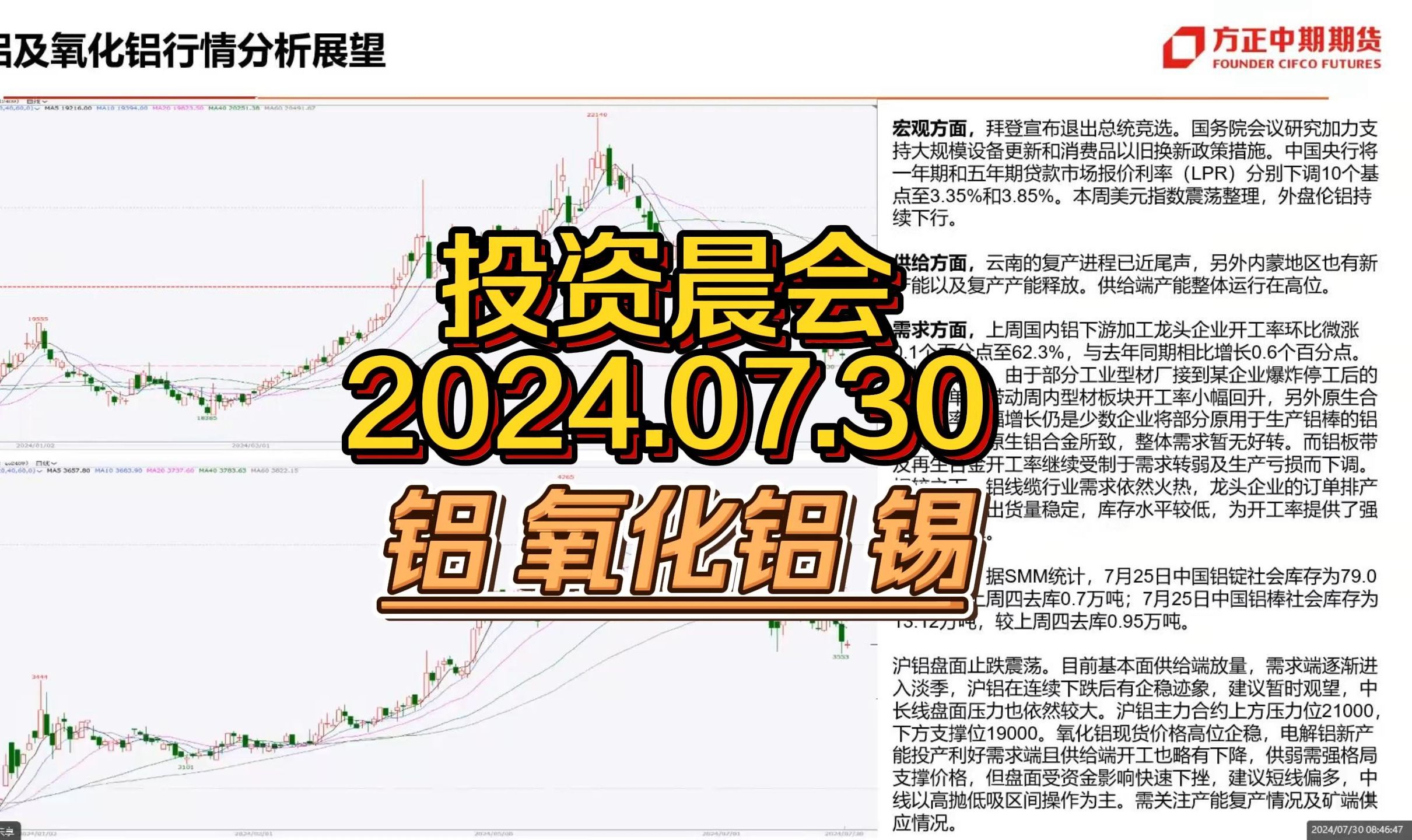 投资晨会胡彬铝、氧化铝、锡哔哩哔哩bilibili