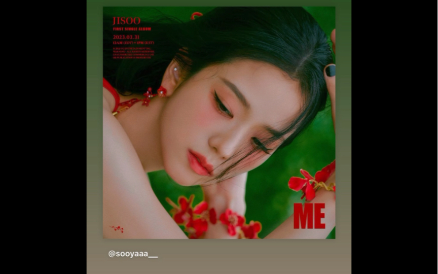 jisoo金智秀首张个人专辑《me》将于3.31公布