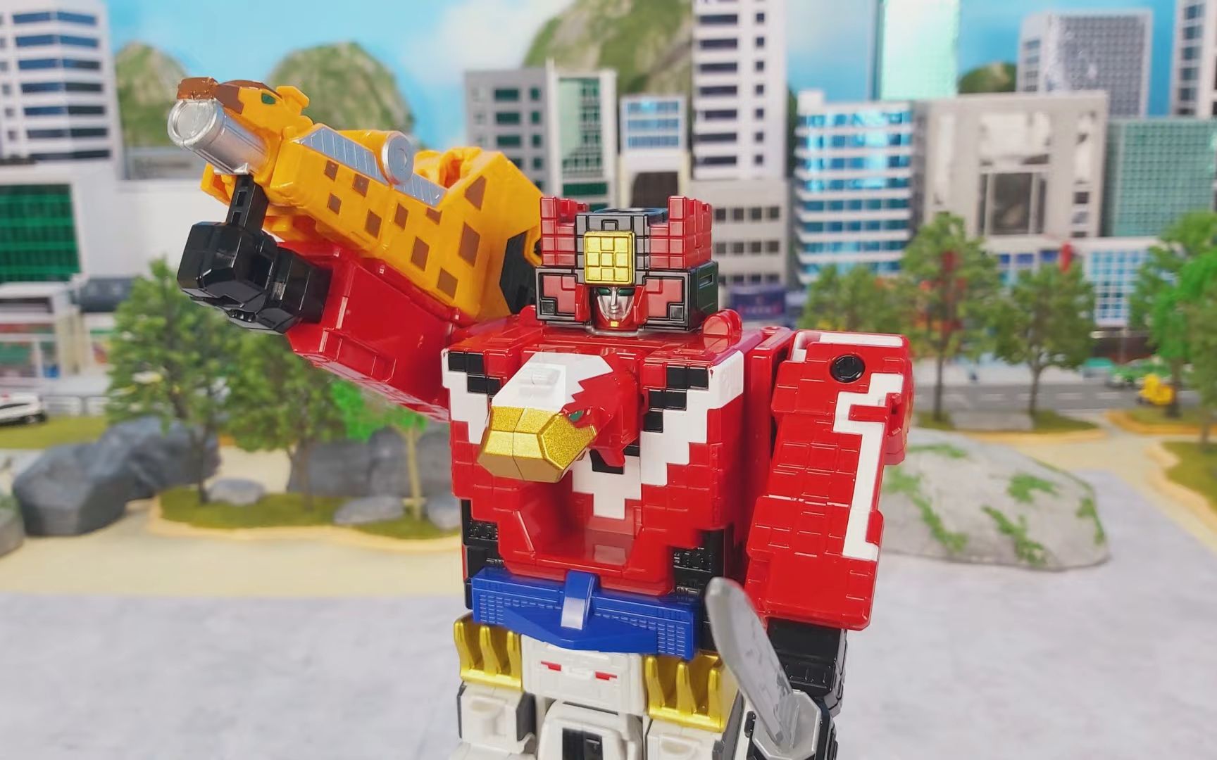 tg-动物战队 dx 145合体 兽王帝 定格动画