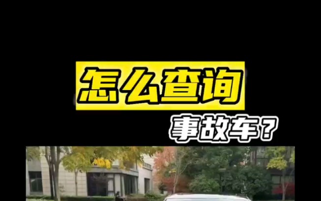 怎么查询事故车?哔哩哔哩bilibili