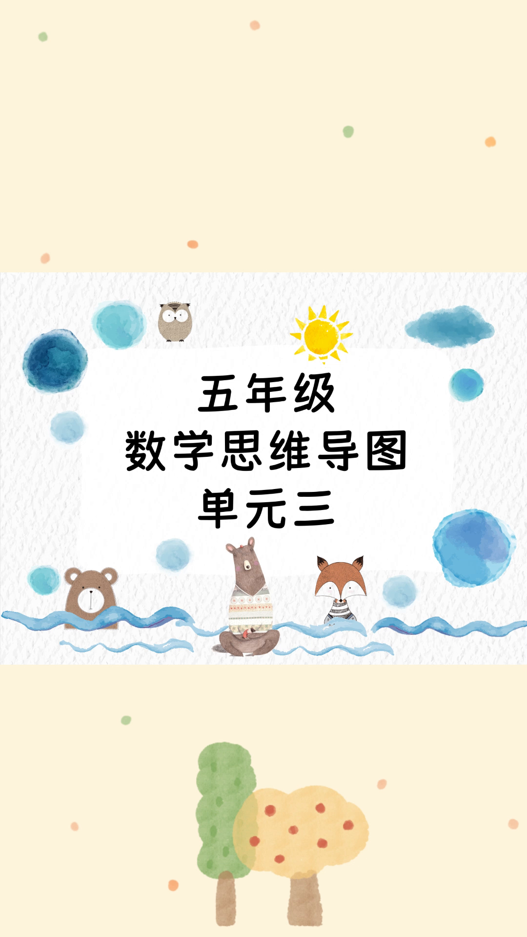 五年级数学单元三知识点思维导图哔哩哔哩bilibili