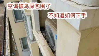 Download Video: 空调被鸟屎包围了，让我如何下手，这也太脏了