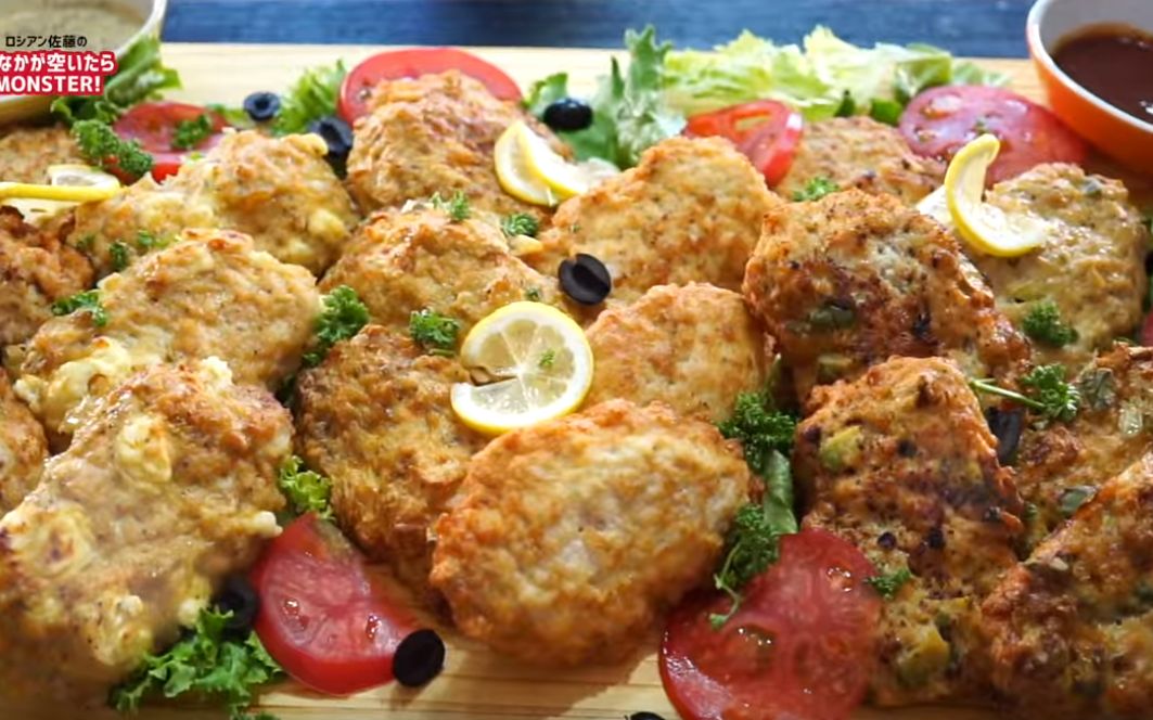 日本吃播俄罗斯小厨房开张啦自制超大鸡排【big eater】【exlarge