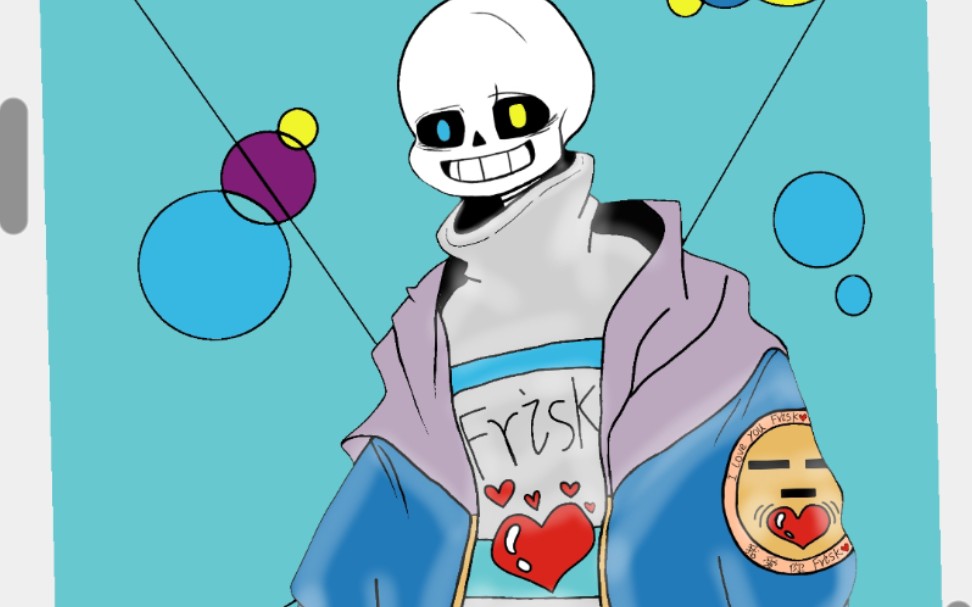 sans与frisk情侣装画得有点丑希望大家能够喜欢