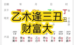 下载视频: 乙木见到三个丑土偏财，财富层次高？