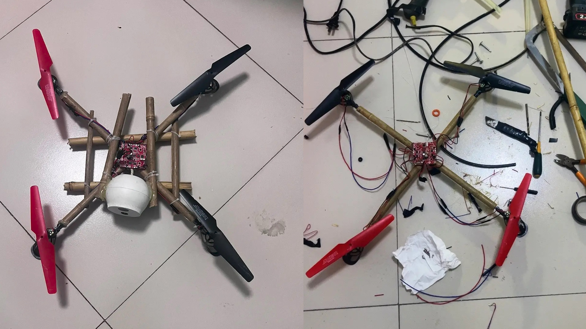 高手在民间!男子用竹子自制无人机成功试飞,成本不到100元