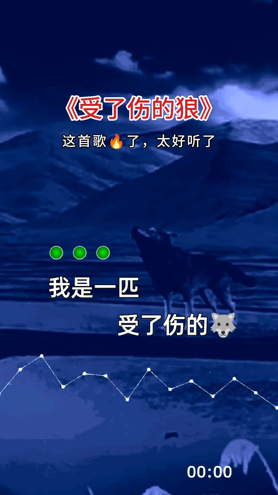 我是一只受了伤的狼带着疲惫心酸流浪伤感音乐句句入心听哭了抖音
