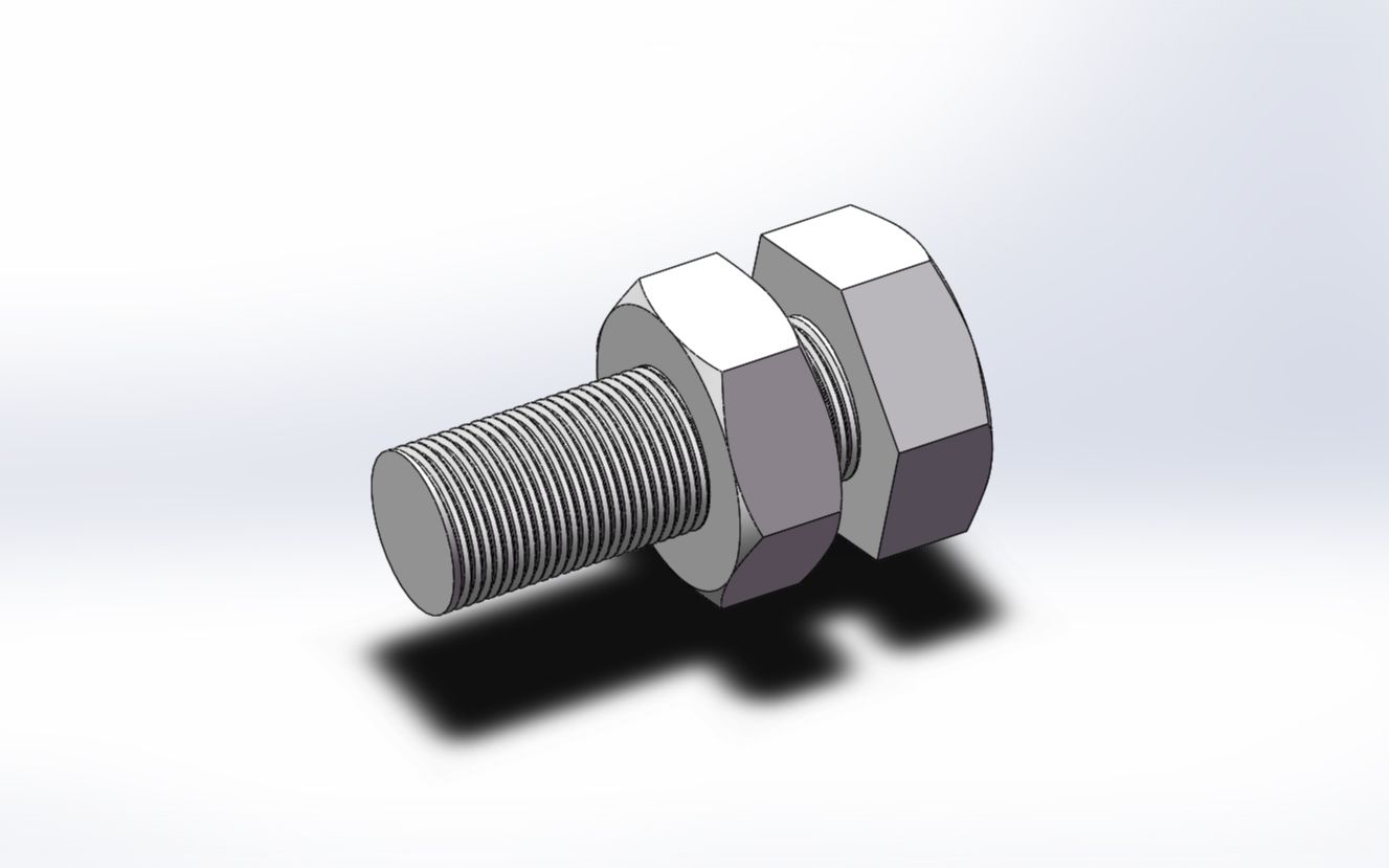 【教程】在工厂拧了这么久的螺丝,长啥样还是清楚的吧?3D模型绘制螺母螺丝螺纹线/拉伸/拔模/装配体等特征运用——solidworks工业零件哔哩哔哩bilibili