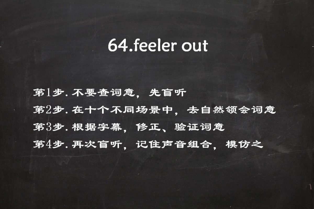 自然得义学英语64.feeler out