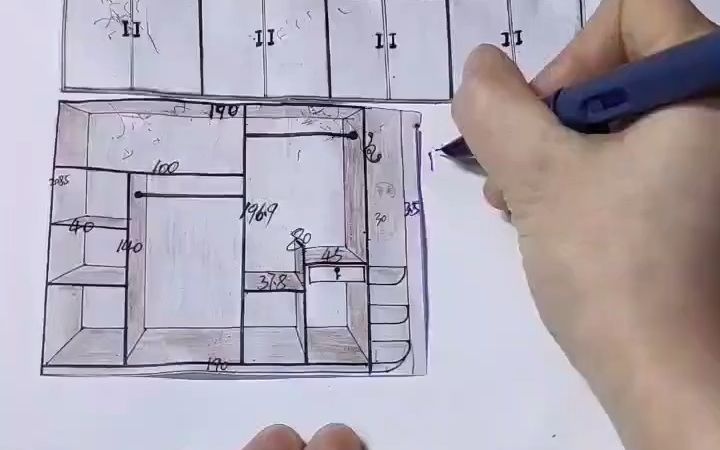 木工入门级的衣柜计算方法详细教程 木工 装修 衣柜 算料哔哩哔哩bilibili