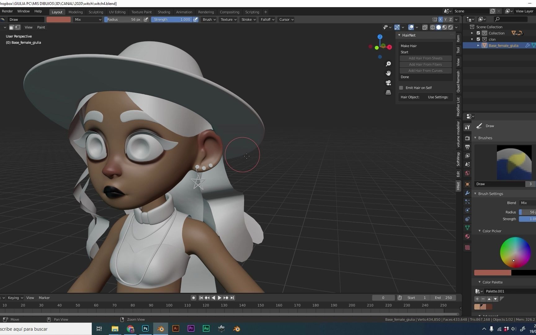 blender卡通人物雕刻建模全流程