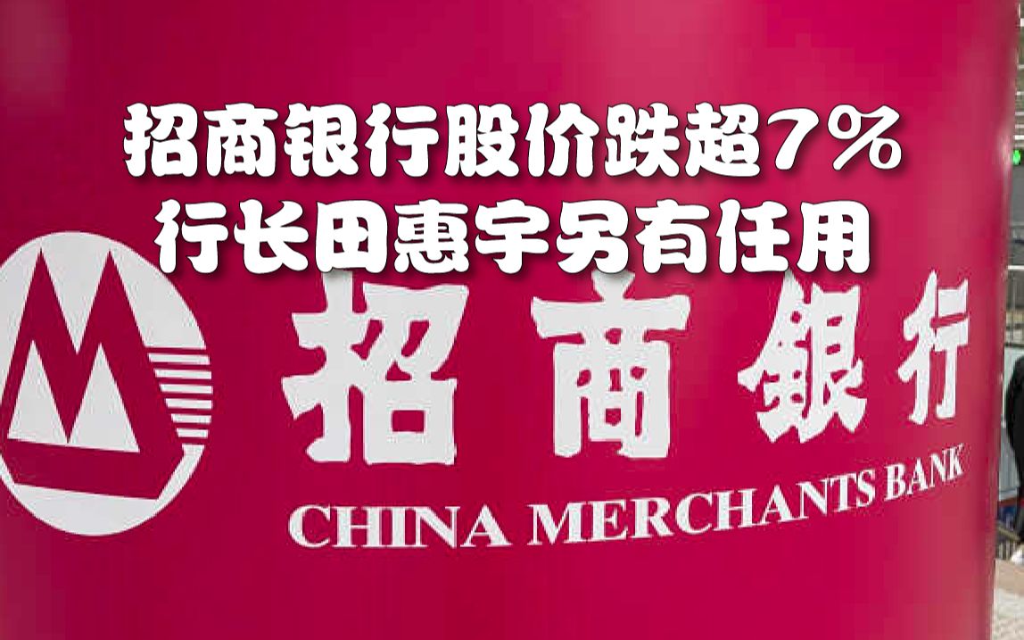 招商银行股价跌超7%,行长田惠宇另有任用哔哩哔哩bilibili