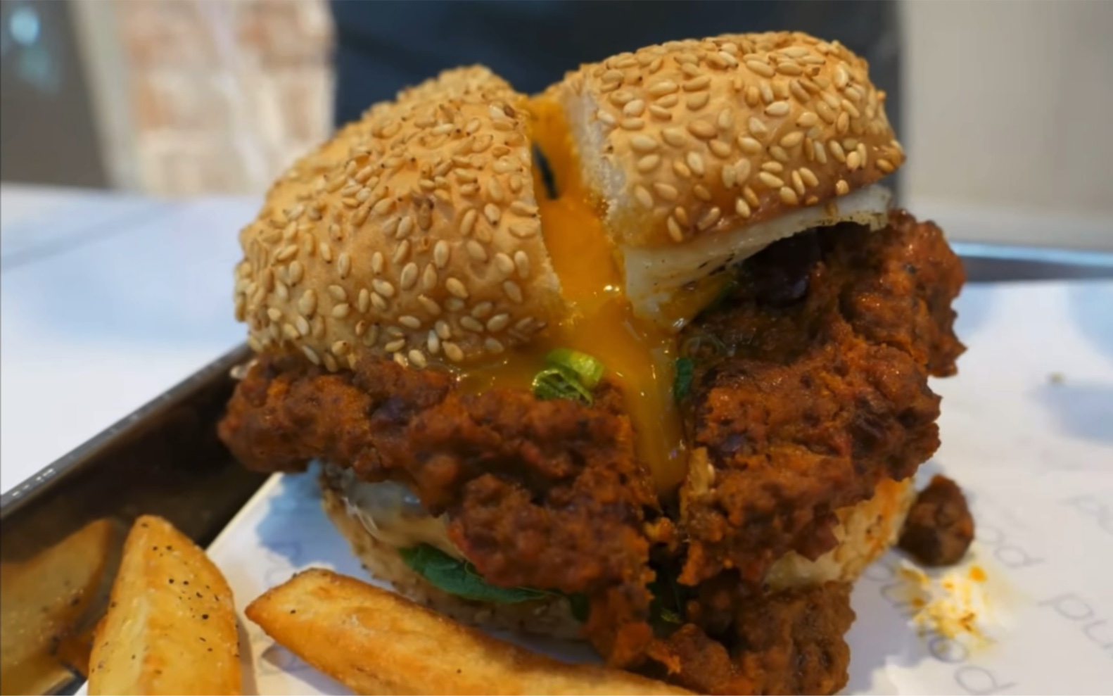 纽约享饪学校厨师做的美国芝士汉堡