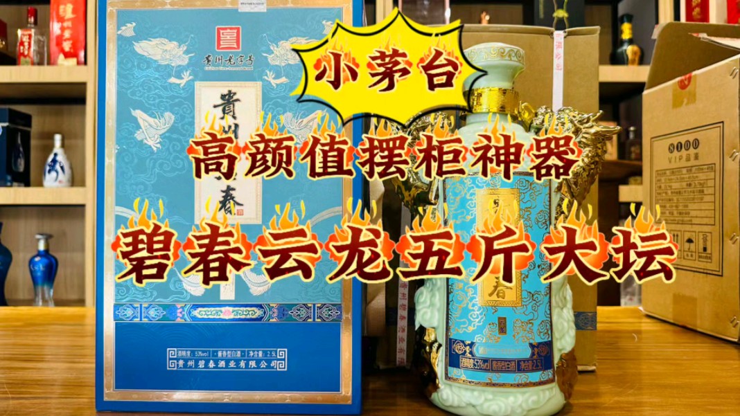 高颜值摆柜神器,小茅台碧春云龙五斤大坛