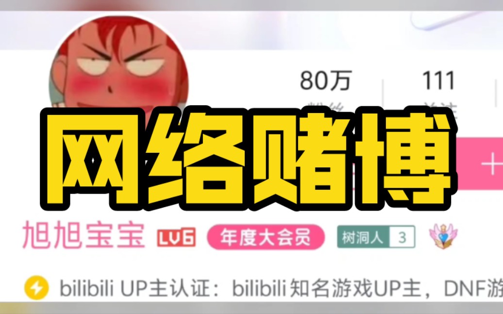 b站知名up主旭旭宝宝塌房了!涉及网络赌博!哔哩哔哩bilibili