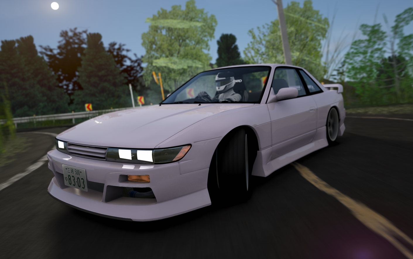 【ac】日产silvia s13秋名山反向漂移下山!