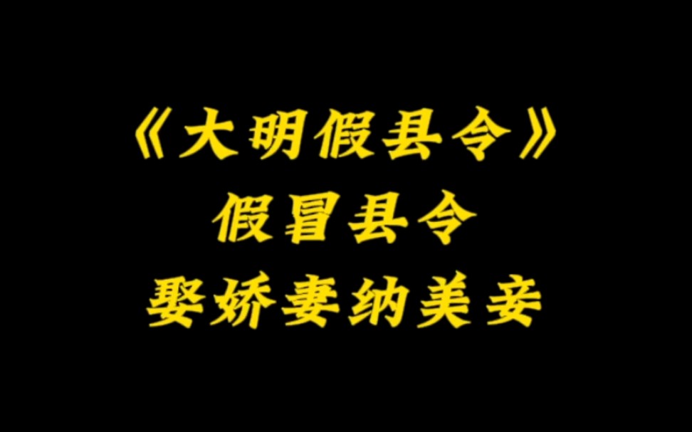 假冒县令混入封建势力,娶娇妻纳美妾,架空历史后宫文《大明假县令》哔哩哔哩bilibili