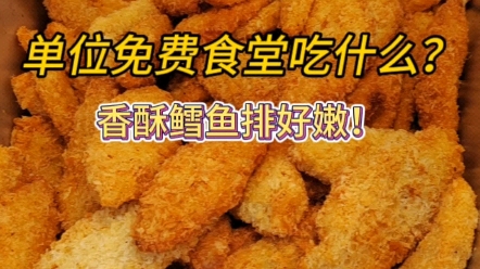 上市公司食堂吃什么?香酥鳕鱼排不限量,肉肉超多巨满足~哔哩哔哩bilibili