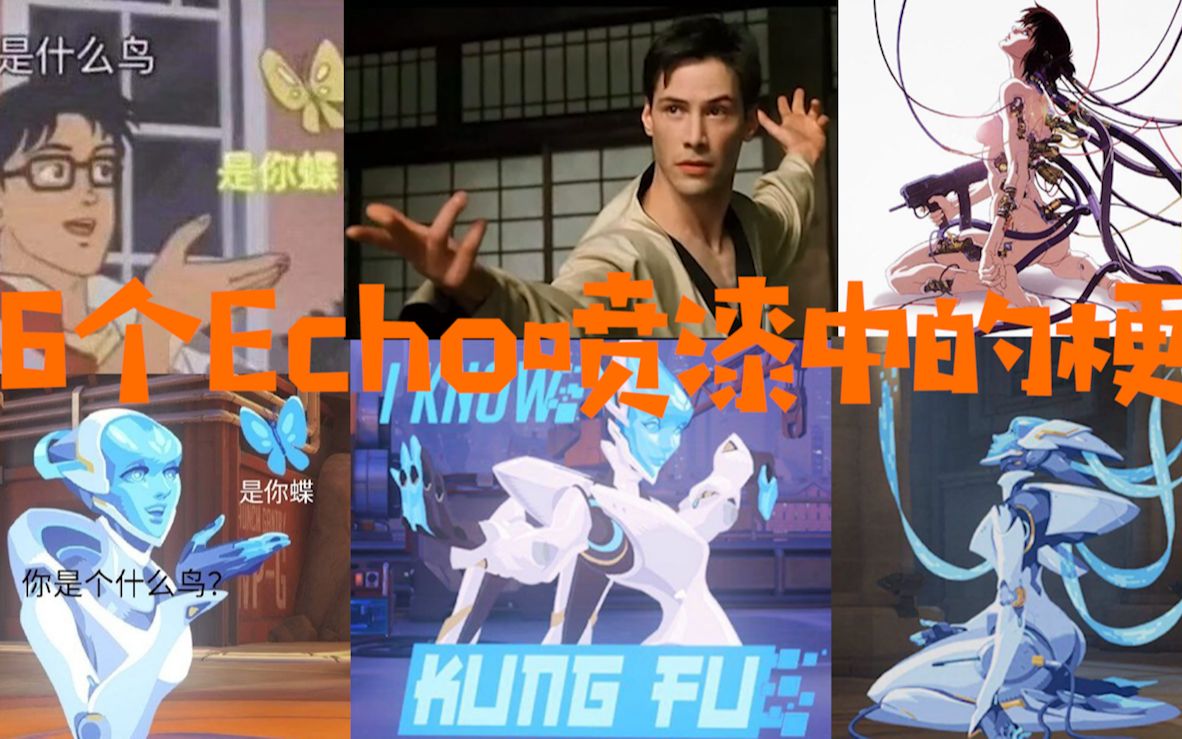 6个Echo喷漆中的梗的原出处,我宣布Echo是守望梗王!(上)【守望先锋】哔哩哔哩bilibili