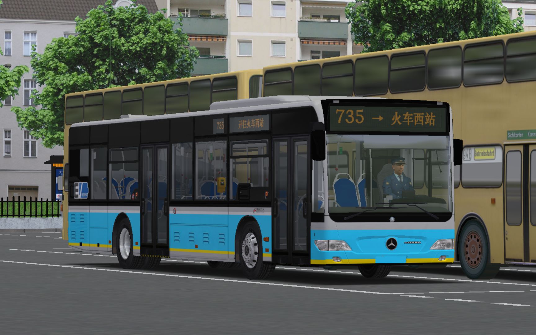 【omsi2-26】驾驶bj6123evca-37运行于金河市735路(天河区公交站