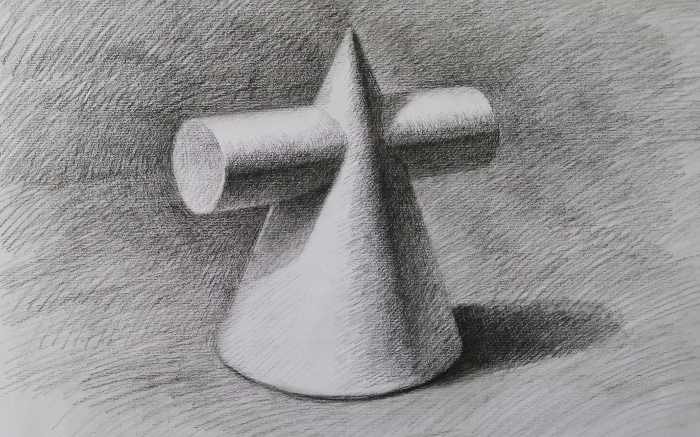 亚力素描—圆锥结合体