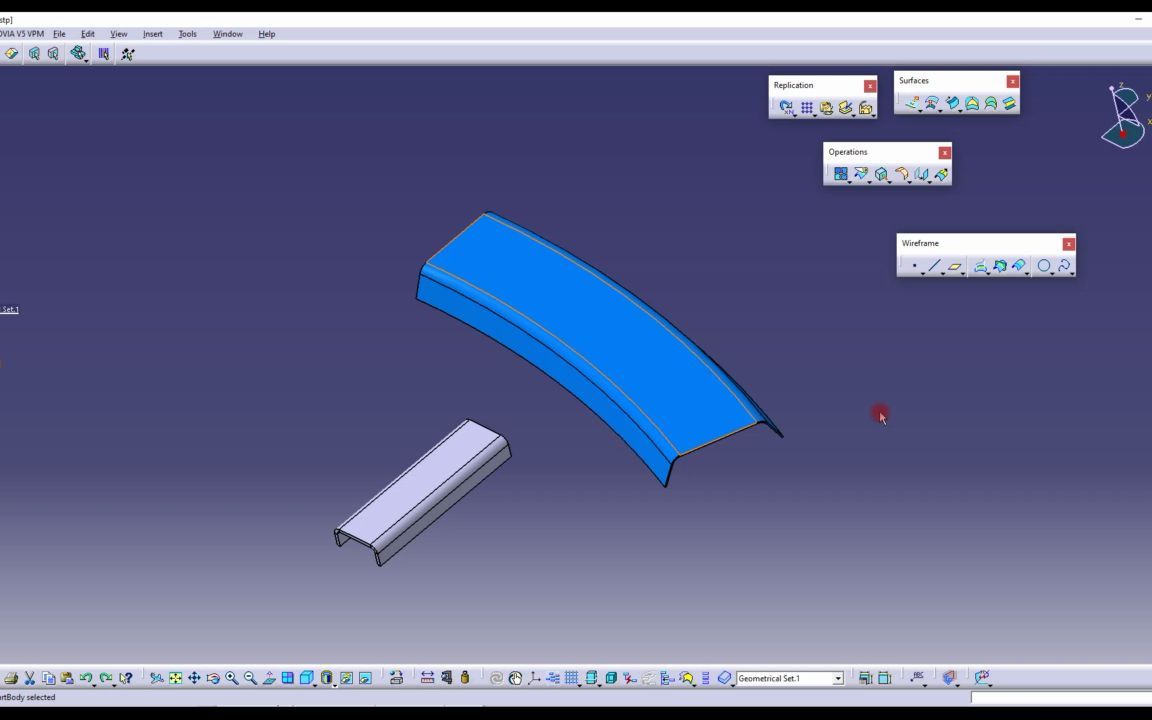 Catia曲面设计工具进行钣金零件设计9第7部分截面过渡的重叠.mp4哔哩哔哩bilibili