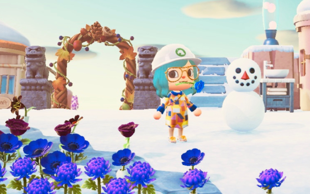 【动物之森】完美雪人简单暴力堆法1分钟教程