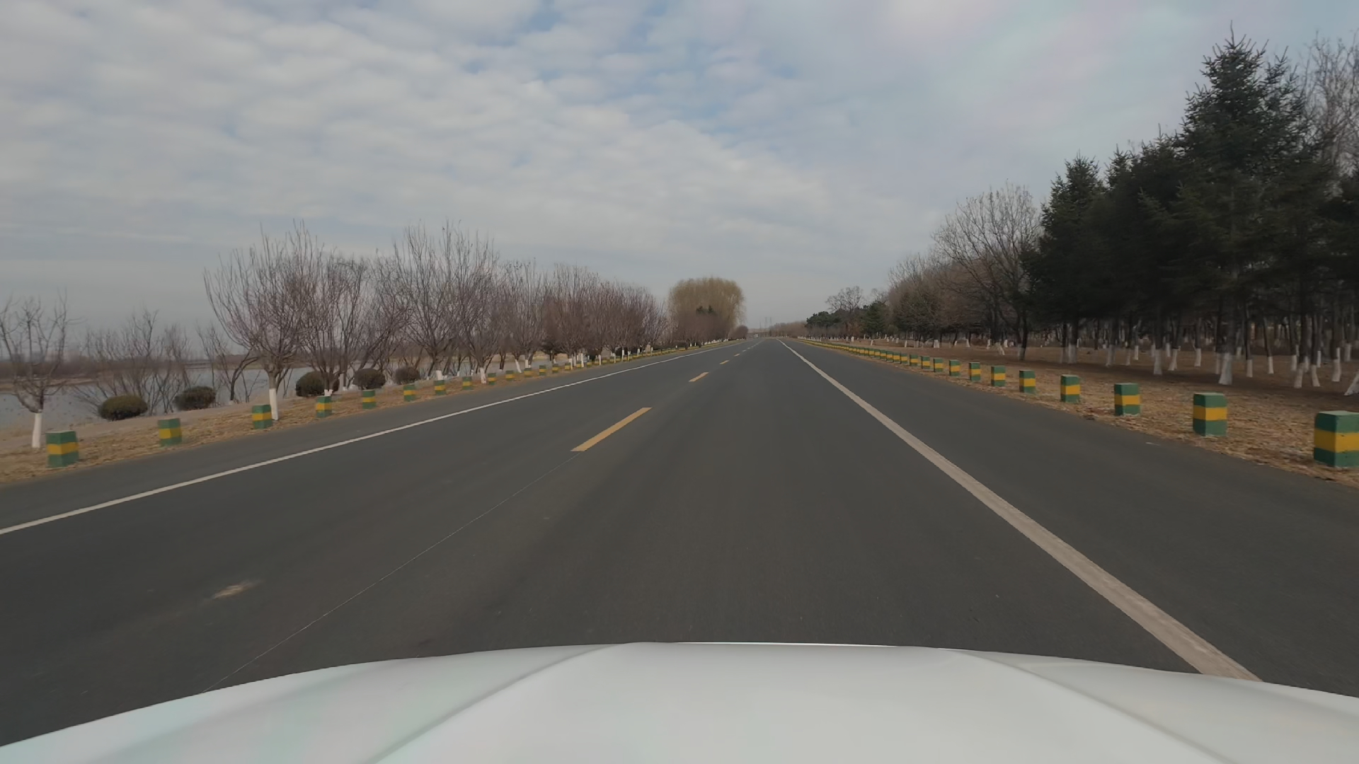 用dji action4放到车外拍的沈阳蒲河廊道最美的一段公路