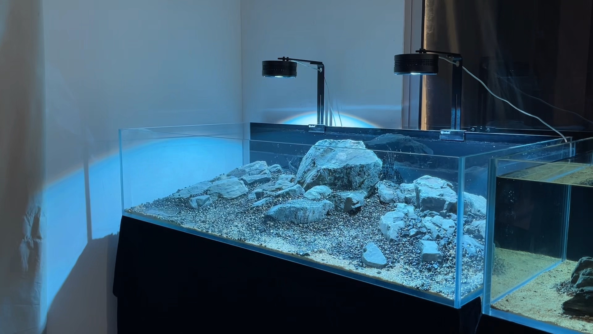 一米五鱼缸微景观造景过程