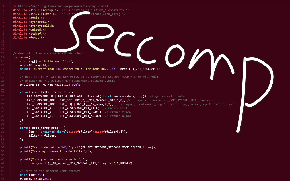 【CTF碎碎念】seccomp基本介绍以及ctf中常见的题目【seccomp】哔哩哔哩bilibili