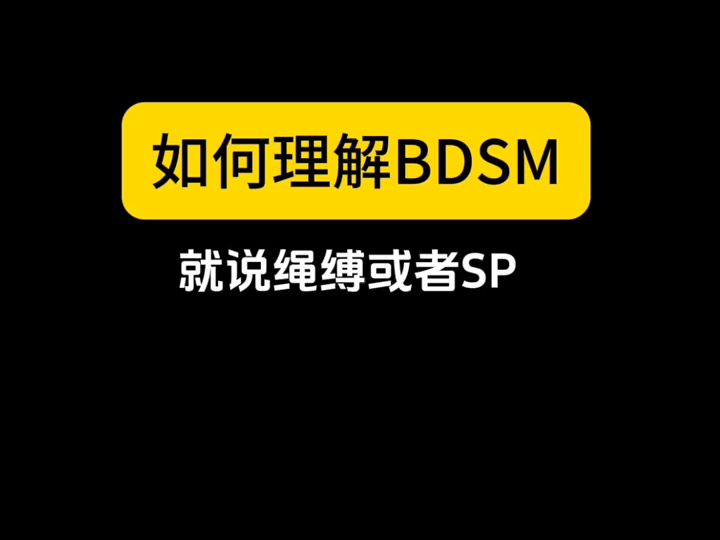 如何理解bdsm哔哩哔哩bilibili