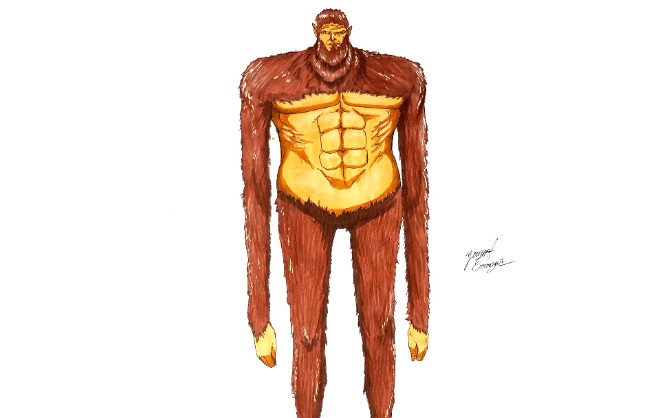 【youssouf errougua】手绘,画个进击的巨人的猿巨.