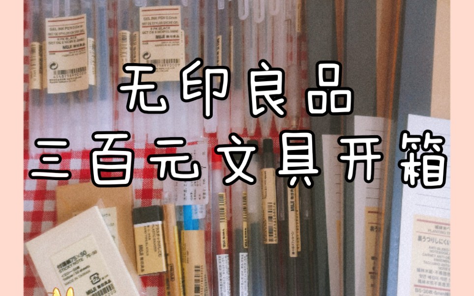 【MUJI购物分享】我在无印良品官网买了什么?三百元文具开箱!哔哩哔哩bilibili