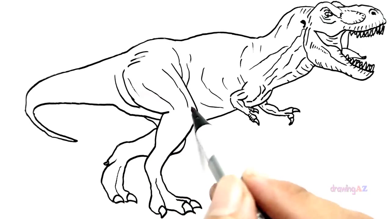 侏罗纪公园里的恐龙耶how to draw a dinosaur from jurassic world &