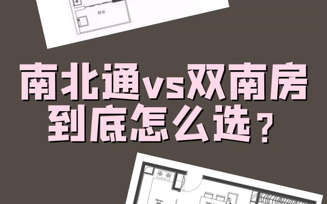 南北通VS双南房 到底怎么选?哔哩哔哩bilibili