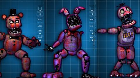 FNAF AR Withered Classic Animatronics Workshop Animations 