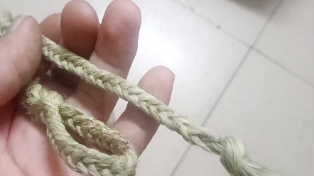 自制青麻编织投石索成品展示