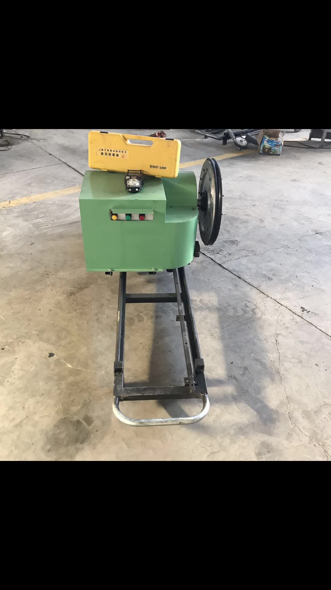 1 小型石材绳锯机液压钳破碎拆除电动绳锯机钢筋混凝土金刚石绳锯