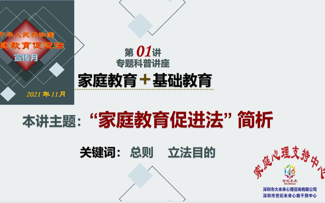 家庭教育促进法“家庭教育促进法”简析(总则、立法目的)哔哩哔哩bilibili