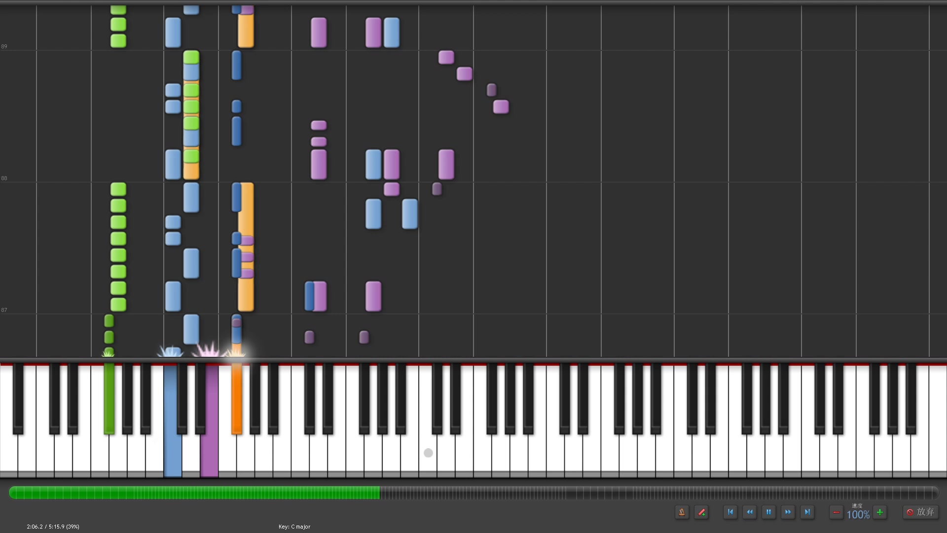 [图]【Synthesia】卡农 摇滚版