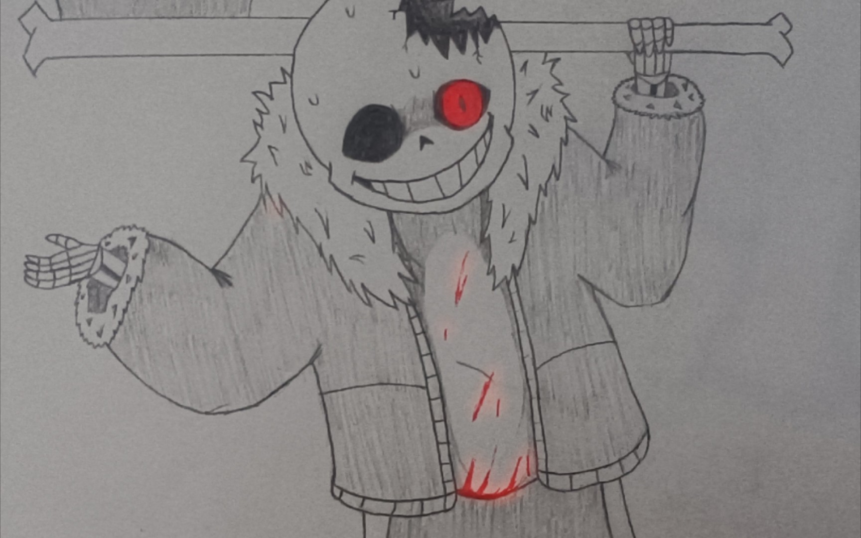 [图][画渣手绘] ⚡️Horror sans⚡️/ 恐怖传说